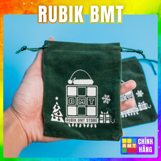 Túi Đựng Rubik Phong Cách Noel (bản giới hạn), Túi Vải Dây Rút Cao Cấp, Phụ kiện Rubik