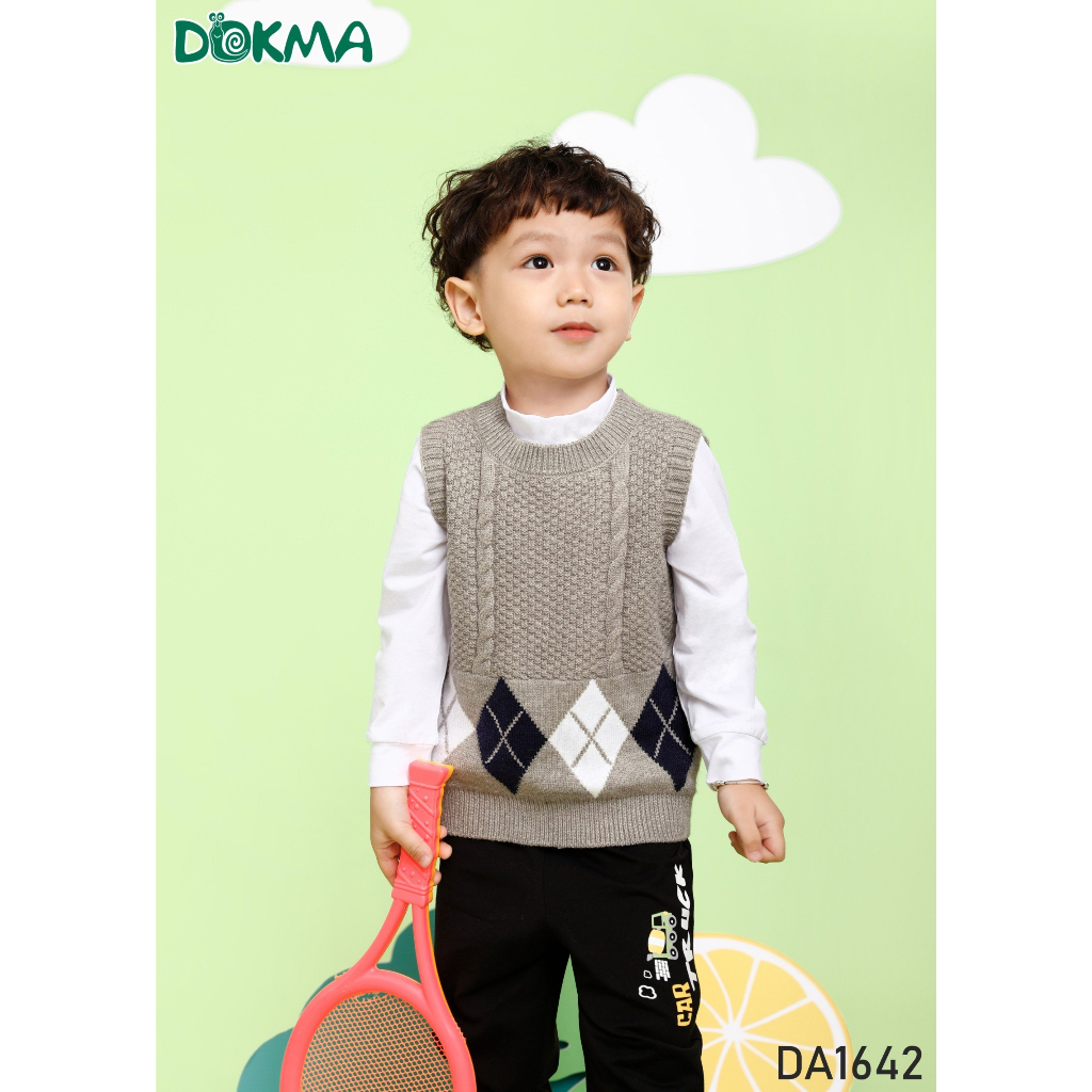 Áo len dài tay, áo gile len dày cho bé trai Dokma DA986 DA1642 DA1644