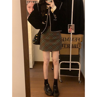 chân váy caro dạ Lianstore (9586)