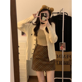 chân váy caro dạ Lianstore (9586)