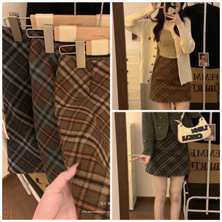 Chân váy caro dạ Lianstore