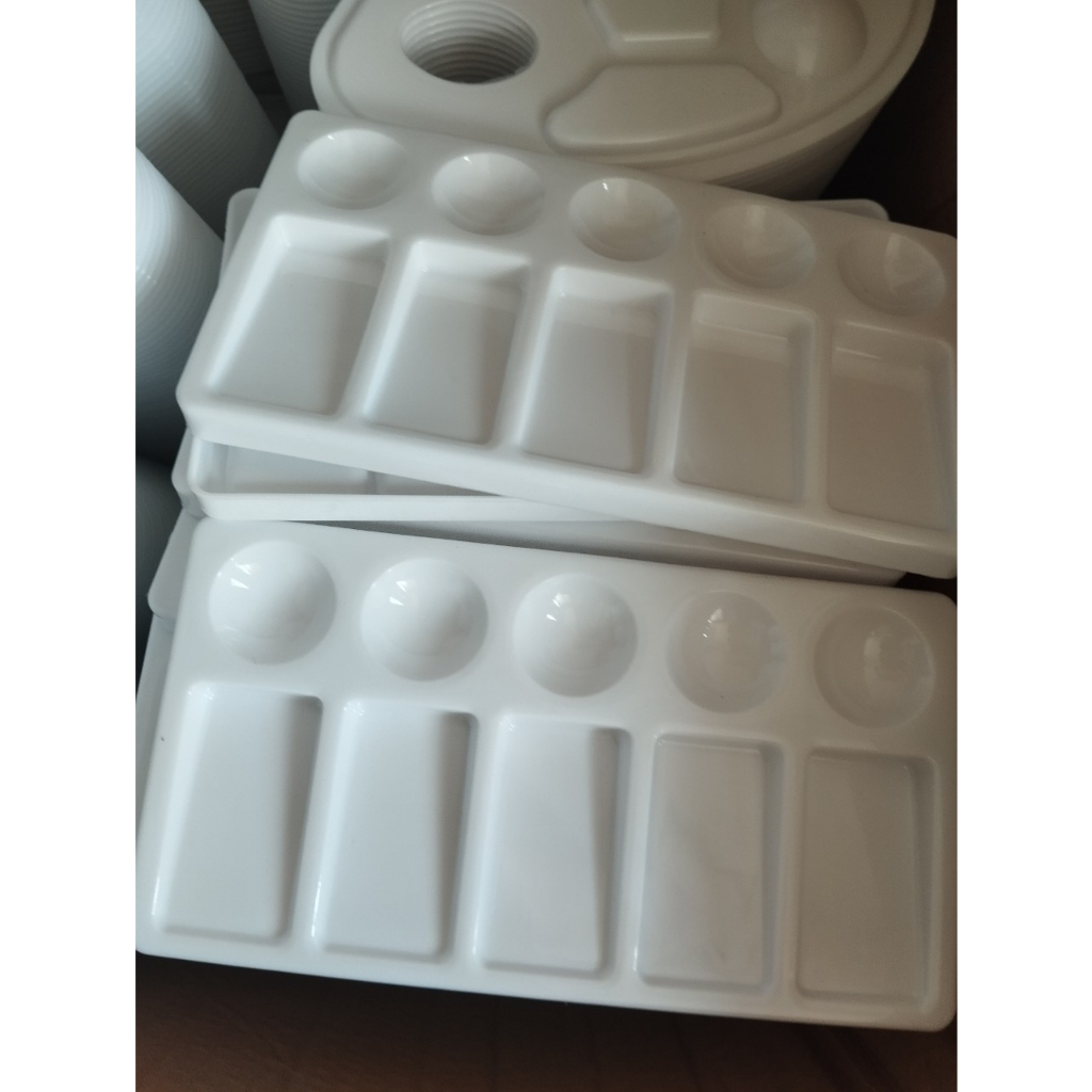 Khay pha màu chữ nhật 10 ngăn acrylic sơn dầu