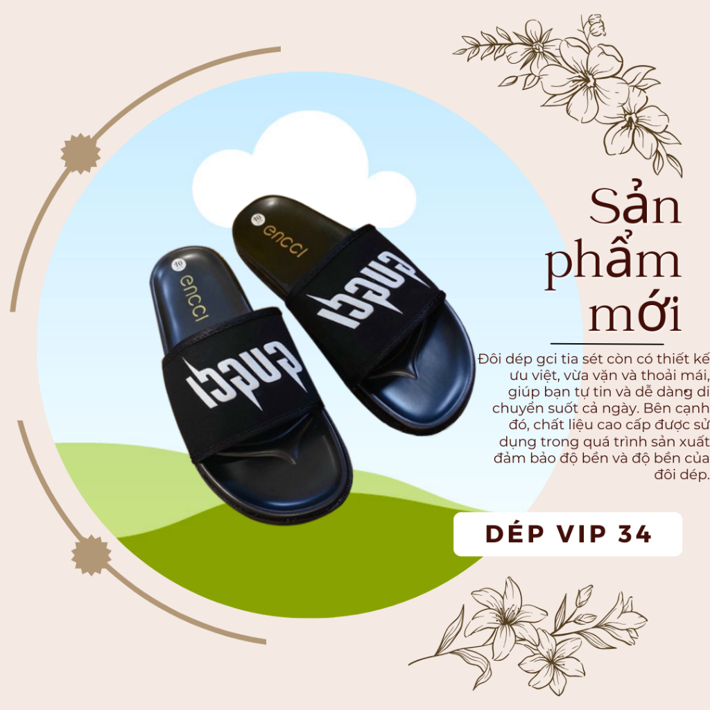 Dép lê gci tia sét, dép quai ngang nam nữ  đi êm đế cao 3m mới nhất 2023 tại pt Shop