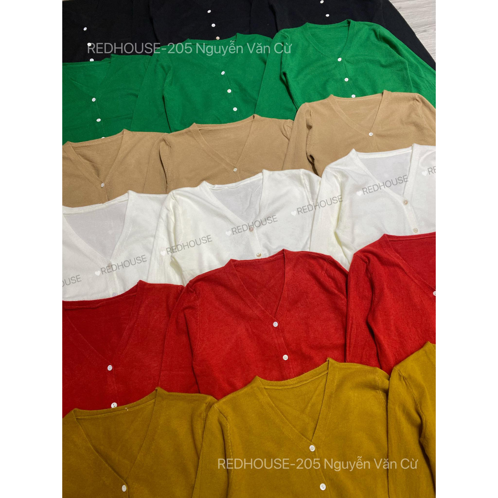 Áo cardigan tay dài cổ tim