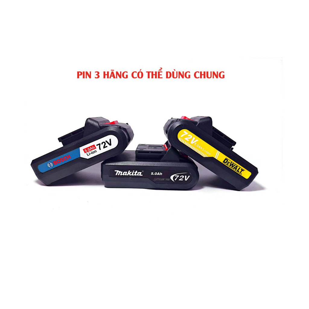 Pin máy khoan Makita, Dewalt, Bosch, dùng cho máy 18v, 21v, 24v, 26v, 36v, 72v cùng chân