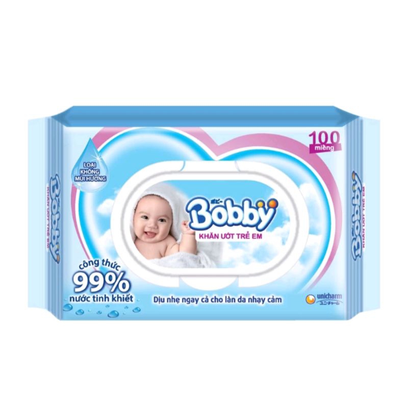Khăn ướt Boby cao cấp chính hãng 5 gói  loại 100 miếng