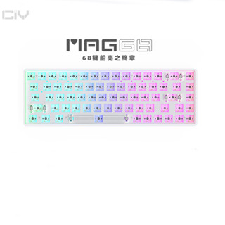 (sẵnn) Kit Bàn Phím Cơ Custom - CIY MAG68 - Bản siêu nâng cấp Tester68 - RGB - 3 Mode - App - dùng 2 Pin Nokia BL5C