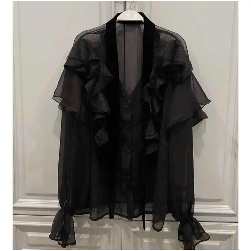 Bigsize - Set Áo Bèo Tầng Mix Quần Short Nhung  60kg-90kg