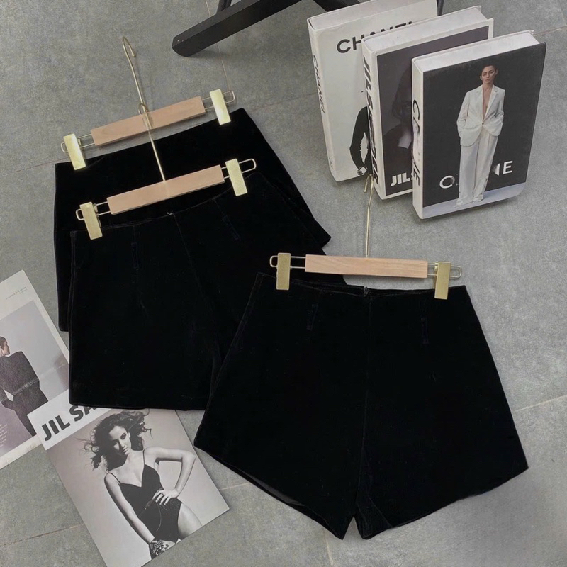 Bigsize - Set Áo Bèo Tầng Mix Quần Short Nhung  60kg-90kg