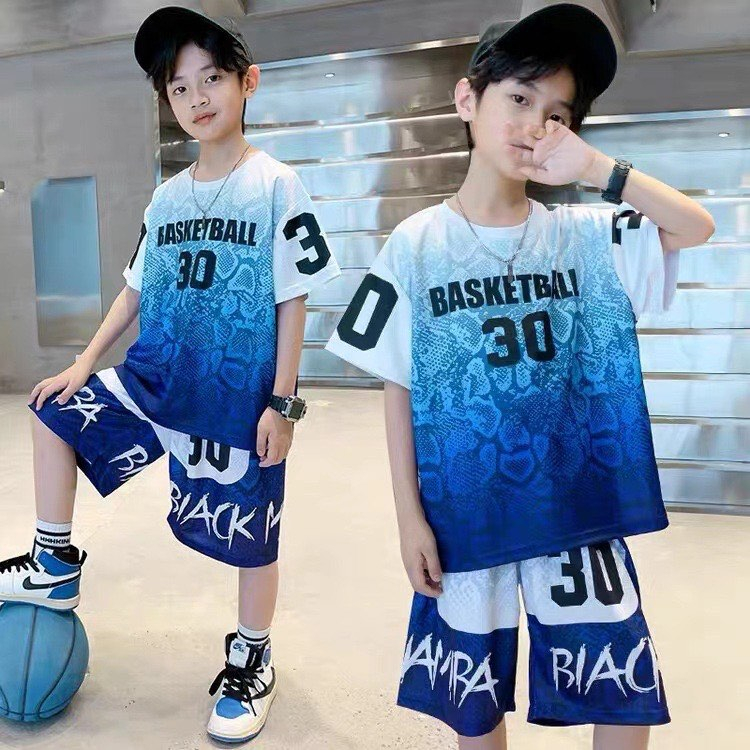 Bộ quần áo thể thao 3D cho bé trai 17-45kg, set quần áo bé trai 4-14 t