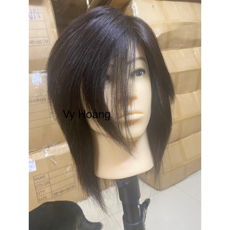 Đầu manocanh tóc nam, tóc thật 100%, tẩy,uốn,duỗi,nhuộm