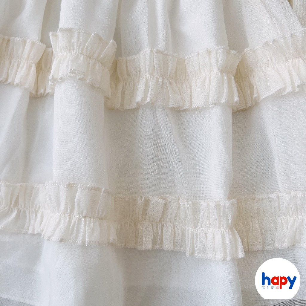 Váy bé gái thu đông mẫu thiết kế 2023, váy công chúa cho bé gái từ 9 tháng đến 6 tuổi thương hiệu Hapykids V23.08