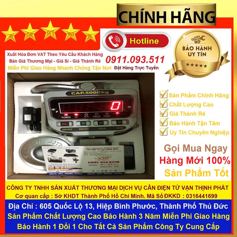 Cân treo điện tử OCS bạc 5 tấn