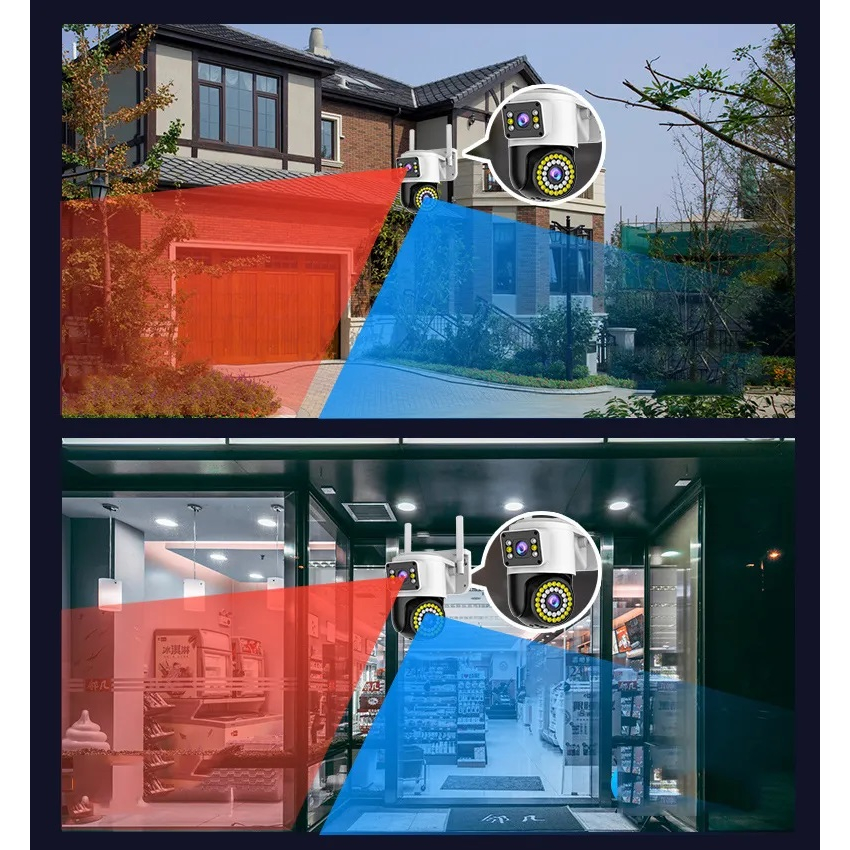 Camera Wifi Yoosee 2 Mắt, 2 Màn Hình Theo Dõi, Camera Ngoài Trời 4.0 Mpx - Bảo Hành 12 Tháng