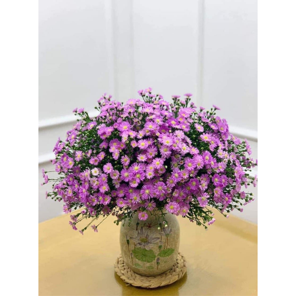 Bình hoa dáng bóng đèn mộc và vẽ để bàn trà hay phòng khách xinh đẹp vô cùng gốm Bát Tràng cao cấp