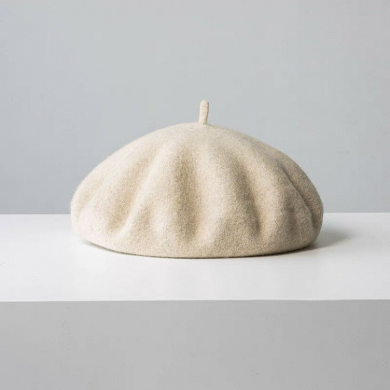 Mũ nồi len trơn thời trang thanh lịch cho bé, mũ beret - có dây rút điều chỉnh kích thước - phong cách Hàn Quốc