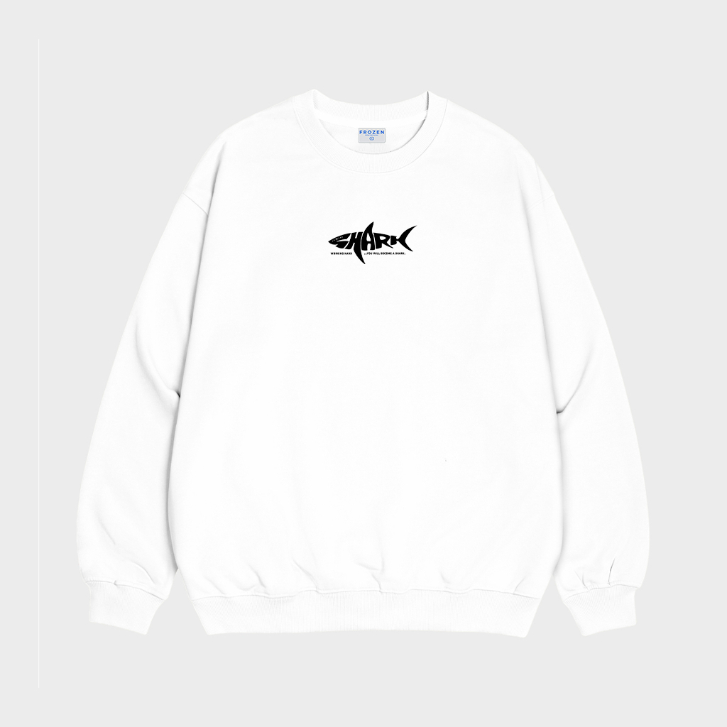 Áo Sweater Frozen Shark Nỉ Chân Cua lót lông Cotton 100% Unisex Local Brand