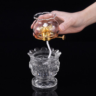 Đèn Dầu Thủy Tinh Cao Cấp 039 – Đèn Thắp Sáng Bàn Thờ Phật, Gia Tiên, Phong Thủy