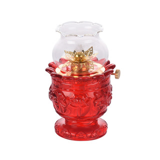 Đèn Dầu Thủy Tinh Cao Cấp 039 – Đèn Thắp Sáng Bàn Thờ Phật, Gia Tiên, Phong Thủy