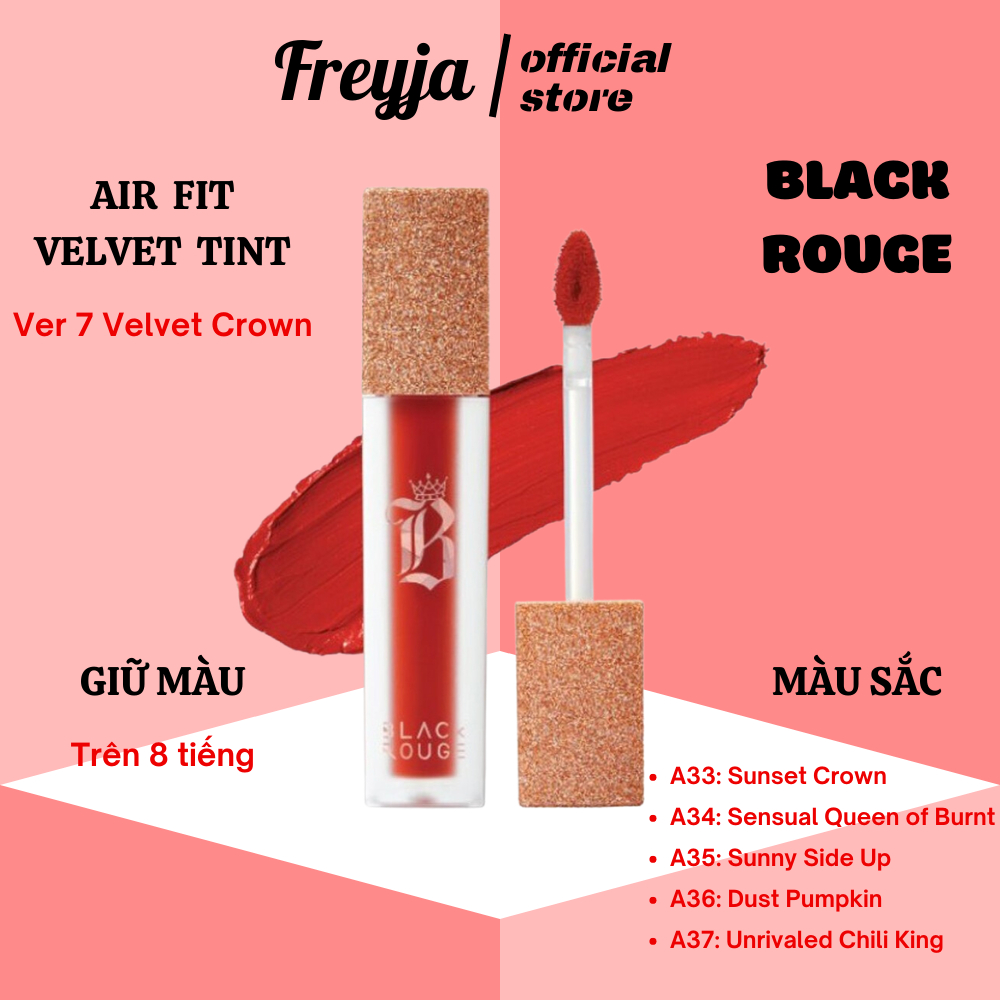 Son kem lì chính hãng Bl.ack Ro.uge Air Fit Velvet Tint Ver 7 _ Freyja.cop