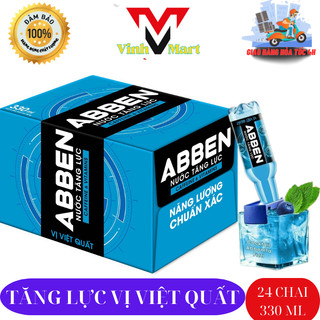 Nước tăng lực abben vị việt quất 1 thùng 24 chai 330ml