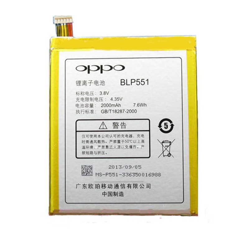 PIN OPPO R809/BLP551(2000mAh).BẢO HÀNH 6 THÁNG