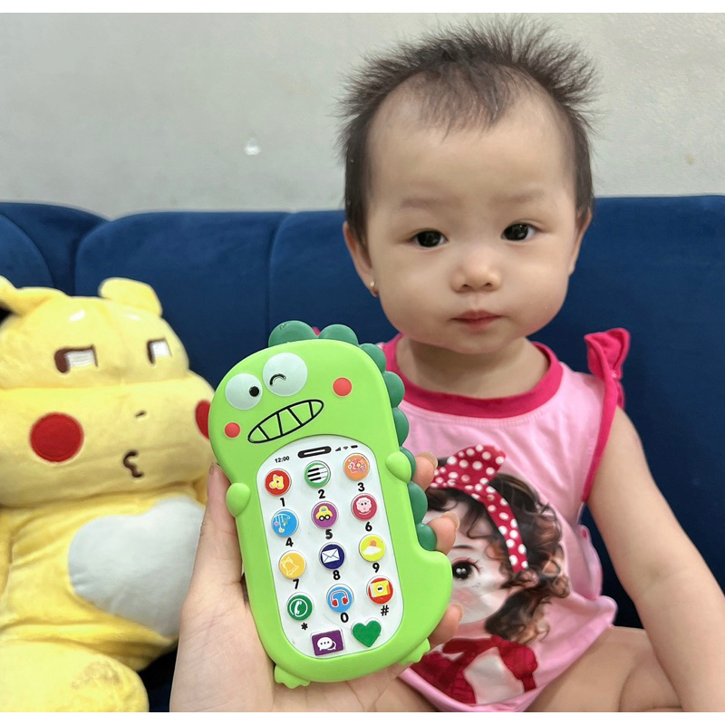 Đồ Chơi Điện Thoại Thông Minh Hình Thú Cute Phát Đèn,Nhạc, Có Gặm Nướu Cho Bé
