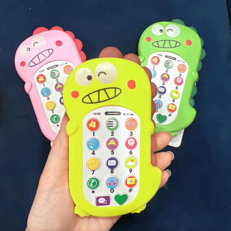 Đồ Chơi Điện Thoại Thông Minh Hình Thú Cute Phát Đèn,Nhạc, Có Gặm Nướu Cho Bé