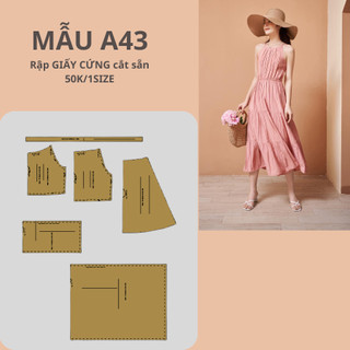 RẬP GIẤY CỨNG CẮT SẴN VÁY CHUN EO A43