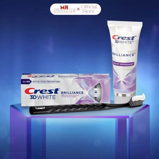 Kem đánh răng Crest 3D White Brilliance siêu trắng - Hương Bạc Hà - Hỗ trợ trắng răng mức độ siêu trắng