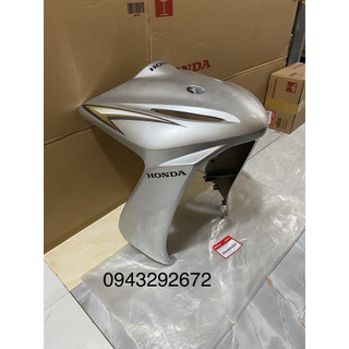 Bộ ốp trước - quây mặt nạ wave s110 màu bạc honda