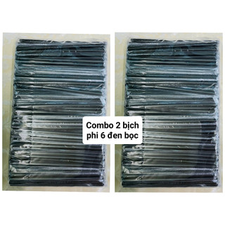 Ống hút đen phi 5 - 6 - 8 - 12 bọc từng cái