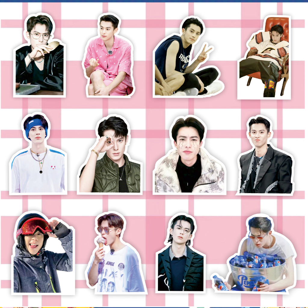 Set 62 stickers Vương Hạc Đệ | Miếng hình dán trắng đen DIY / không trùng, chống thấm nước biểu tượng cảm xúc