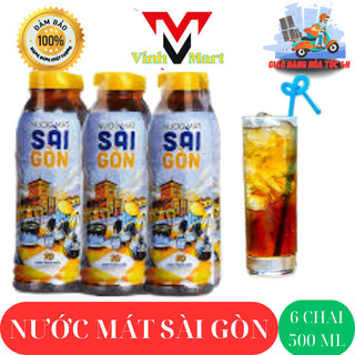 Nước mát sài gòn 1 lốc 6 chai 500 ml - vinhmart