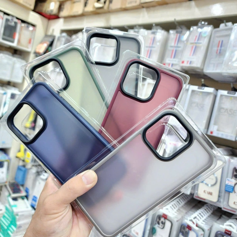 Ốp Likgus lưng nhám viền màu ip15/ ip 15 plus/ ip15 pro/ ip15 pro max