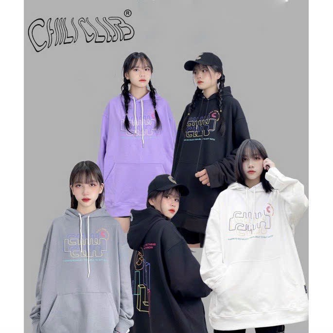 Áo Khoác Hoodie Chất Nỉ Dày From Rộng In Chữ Hai Mặt CHI.LI UNISEX Sang Chảnh TP