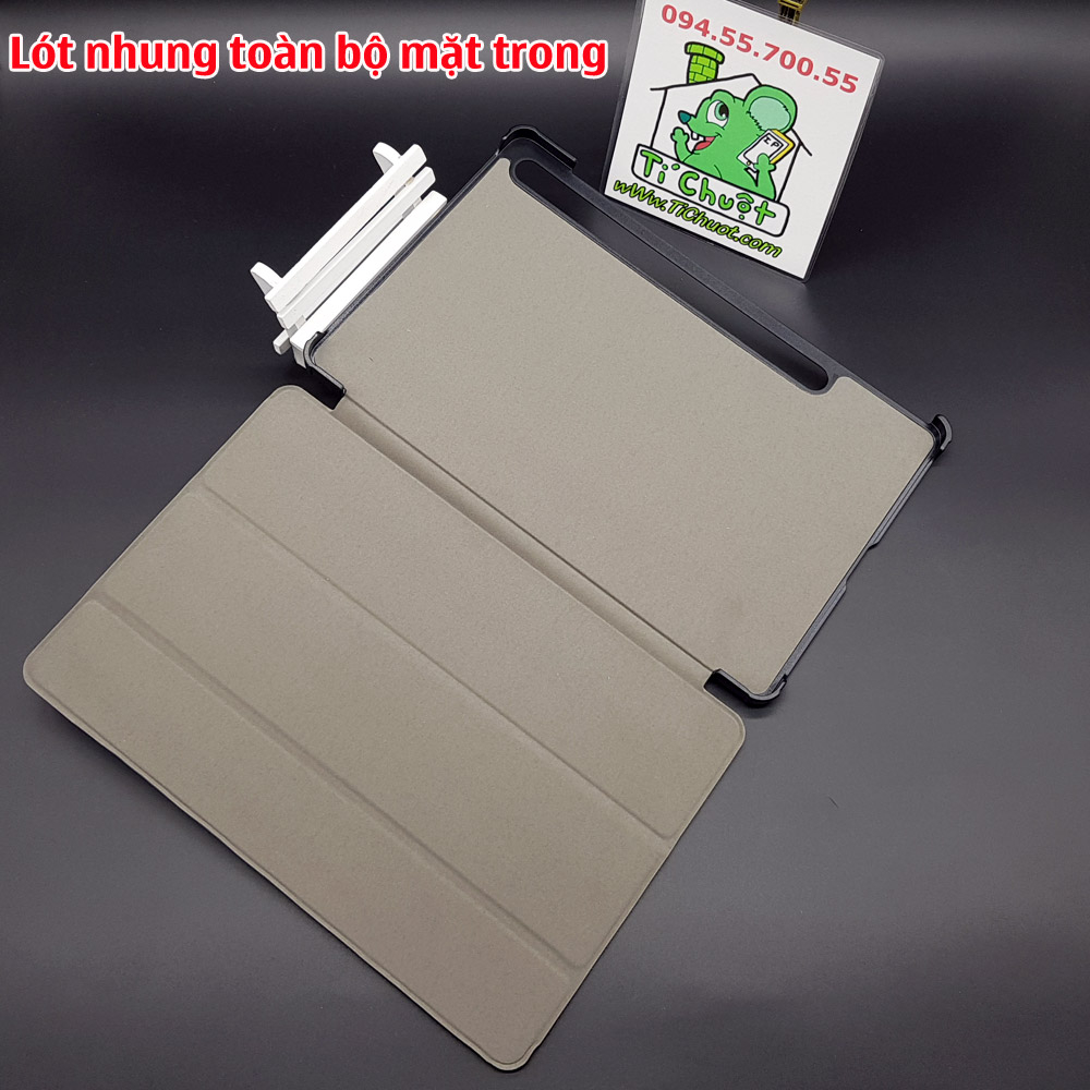 Bao Da Samsung Tab S9 PLUS/ S9 FE PLUS 12.4" X616B X816B Gấp 3 Khúc Lưng Cứng Có Nam Châm