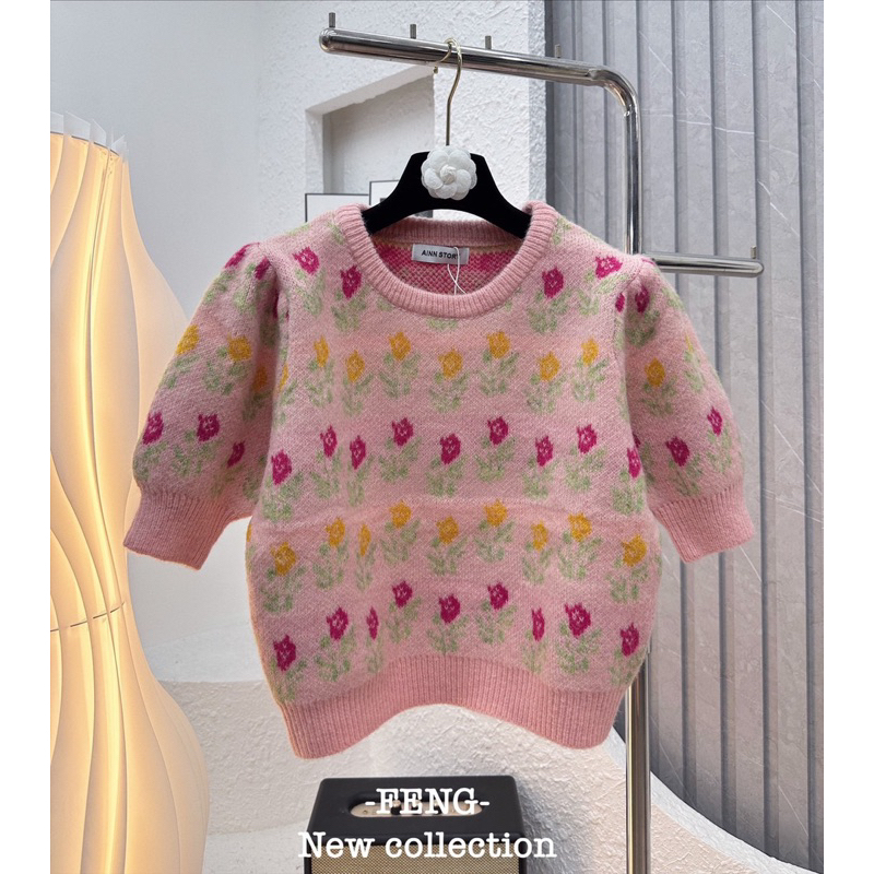 Áo len hoa tay lửng chất dày dặn hàng QCL1