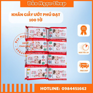 Khăn giấy ướt phú đạt gói 100 tờ