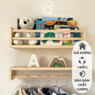  Kệ treo tường gỗ thông mỹ decor chụp ảnh quần áo trang trí studio quán cà phê KGTT16-2TH 