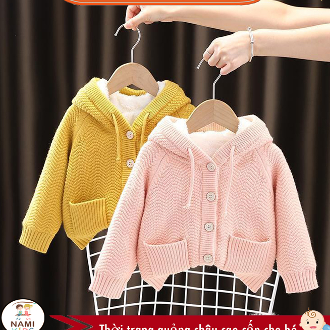 Áo khoác len cho bé, áo len lót lông dày ấm hàng QCCC loại 1