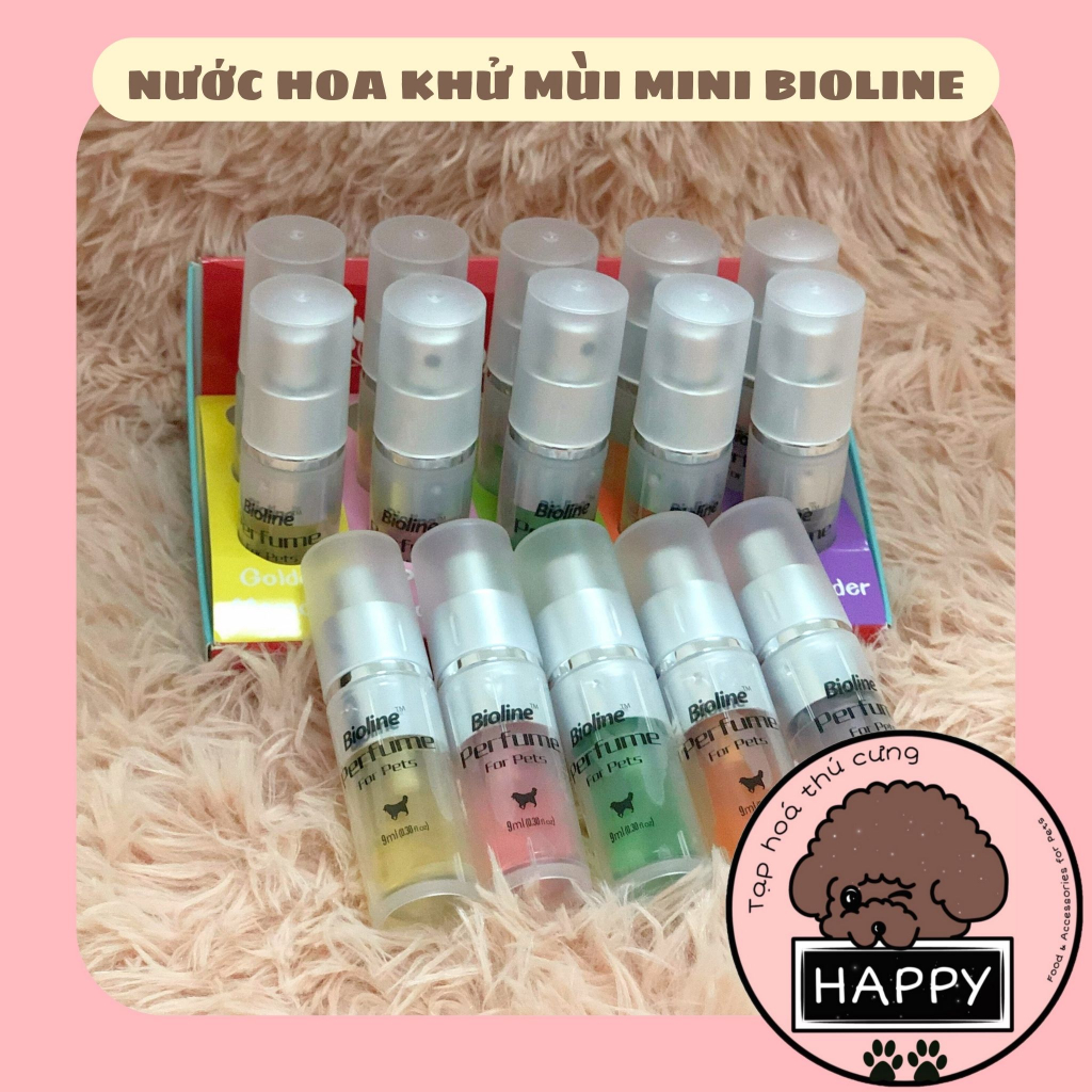 Nước hoa mini Bioline xịt khử mùi cho chó mèo - Đồ dùng chó mèo - Tạp Hóa Thú Cưng Happy