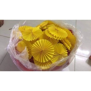 quạt giấy nhung tròn , bán nguyệt 20cm