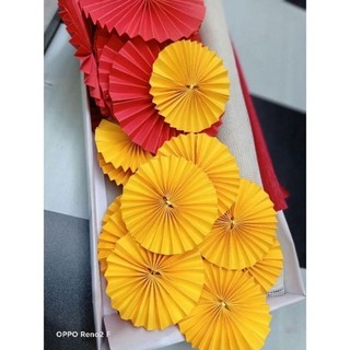 quạt giấy nhung tròn , bán nguyệt 20cm