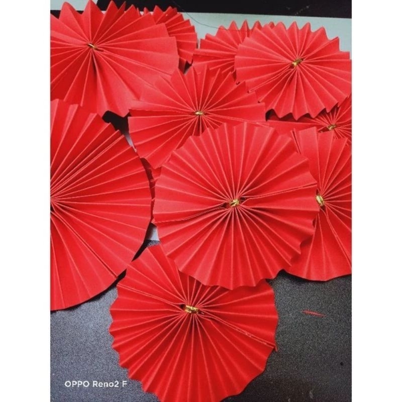 quạt giấy nhung tròn , bán nguyệt 20cm