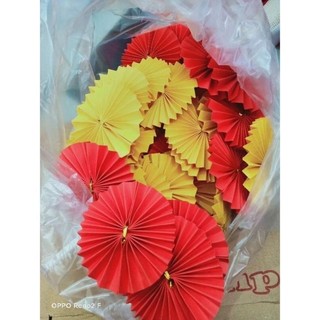 quạt giấy nhung tròn , bán nguyệt 20cm