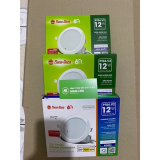 Rạng đông- led panel tròn 12w khoét lổ 135mm pt04.v2 135/12w ánh sáng trắng, vàng, đổi màu chính hãng