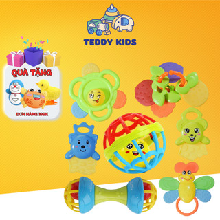 Set 7 món đồ chơi lục lạc, xúc xắc phát triển khả năng thính giác cho bé