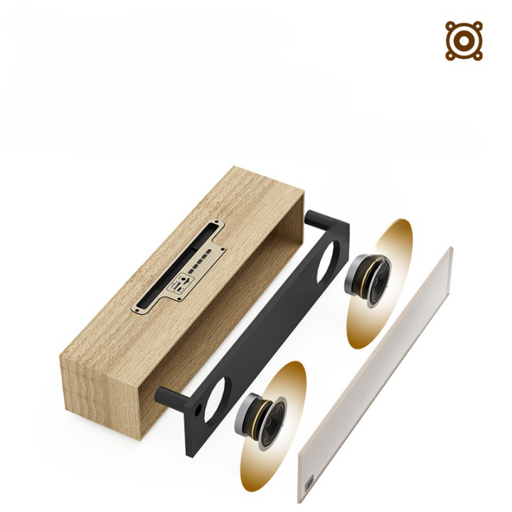 Loa bluetooth XM 520 Bass mạnh, công suất 20W siêu trầm , thiết kế vỏ gỗ dạng thanh để bàn Xm520 2022 - bảo hành 12Tháng