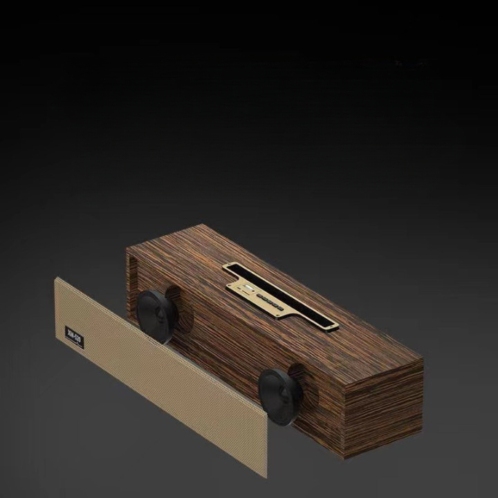 Loa bluetooth XM 520 Bass mạnh, công suất 20W siêu trầm , thiết kế vỏ gỗ dạng thanh để bàn Xm520 2022 - bảo hành 12Tháng